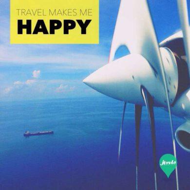 Travels makes happy
