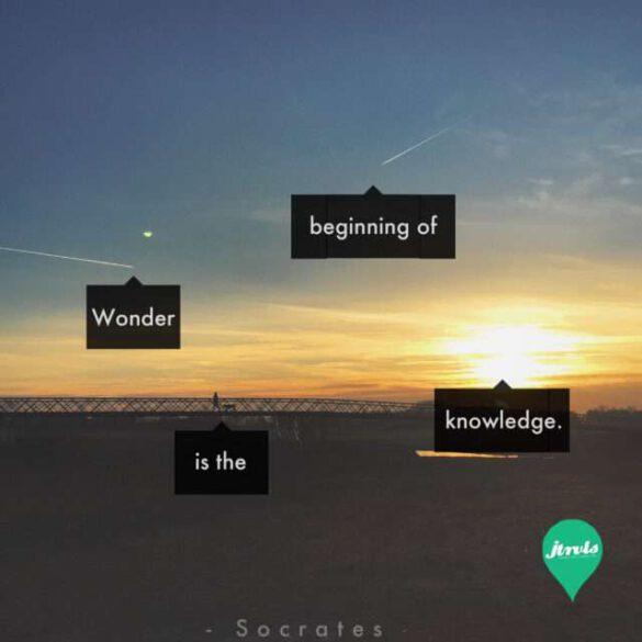 Wonder is the beginning of knowledge