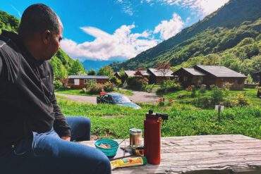 Dinner view camping Agrés-Gazost, Pyrenees, France 🇫🇷