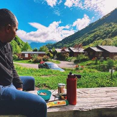 Dinner view camping Agrés-Gazost, Pyrenees, France 🇫🇷