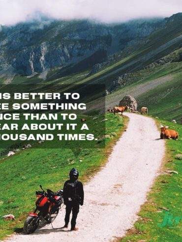 IT IS BETTER TO SEE SOMETHING ONCE THAN TO HEAR ABOUT IT A THOUSAND TIMES.
